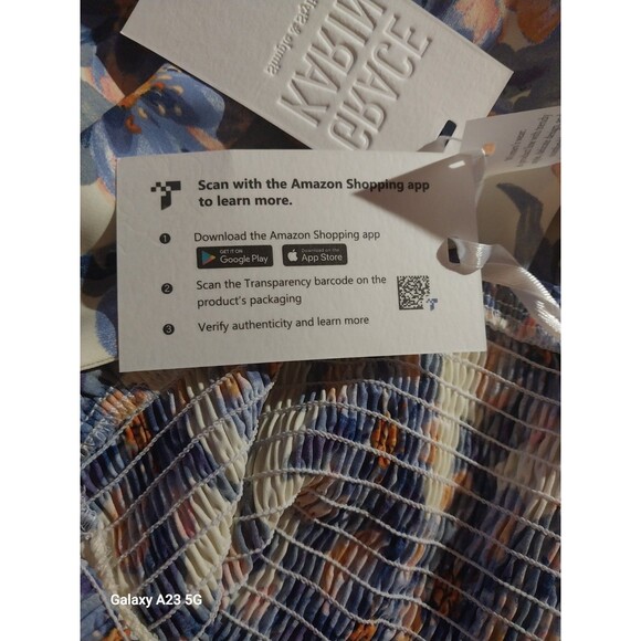 Grace Karin Smocked Floral Midi Dress Large NWT Resort Vacation Romantic - Picture 10 of 10